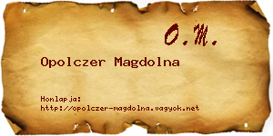 Opolczer Magdolna névjegykártya